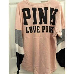 VS PINK Long Sleeve Lightweight Oversized Crewneck